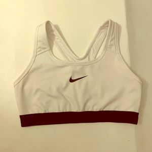 White Nike Dri-fit Girls Sports Bra